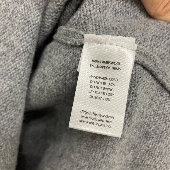 Toad & Co Large Aleutia Crew Neck Long Sleeve Gray Lambs Wool Pullover Sweater - Picture 9 of 12